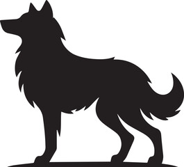 Wolf silhouette isolated