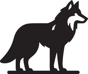 Wolf silhouette isolated