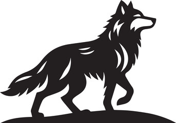 Wolf silhouette isolated