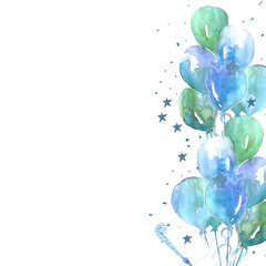 Balon and blue water splash © Fleksibel