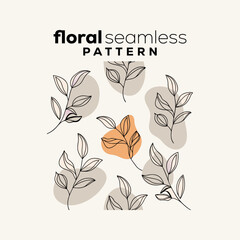 Seamless floral pattern in soft pastel colors with delicate botanical elements. Vector illustration great for fabric and wall decor.
