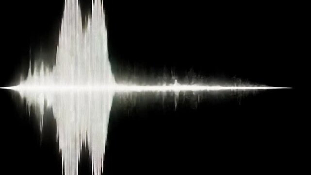 Audio Waveform on Black Background