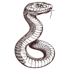 Fototapeta premium Snake, reptile, vector, background, black and white style, serpent, viper