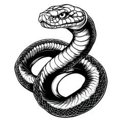 Fototapeta premium Snake, reptile, vector, background, black and white style, serpent, viper