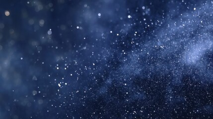 Fototapeta premium Abstract dark blue background with glittering particles