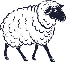 vector illustration of sheep