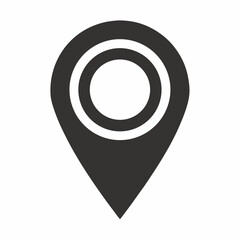 Location or map pin icon symbol, Location and Map Pin Icon Vector Design