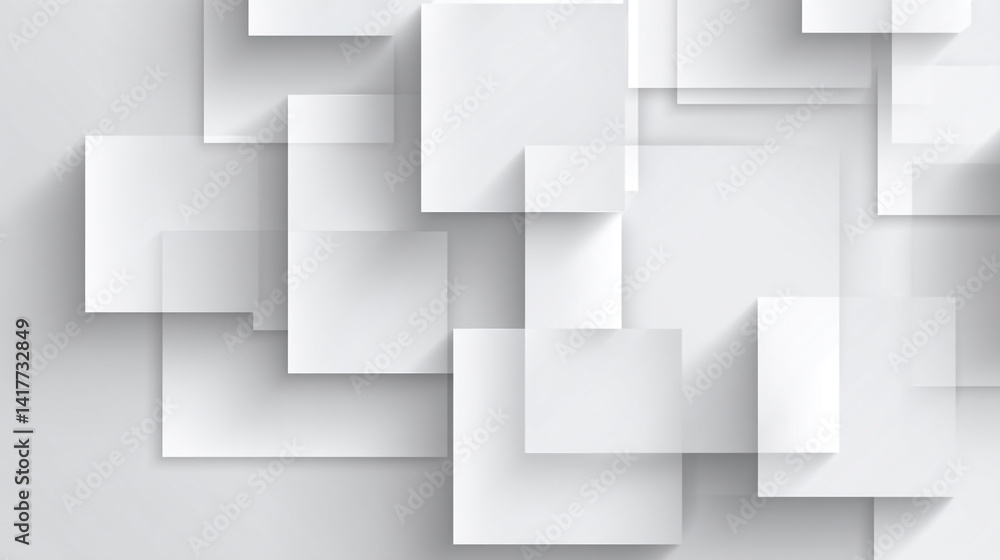Poster abstract white background shapes layered in modern abstract pattern background,
