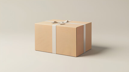 Obraz premium Gift box with simple background, 3d rendering