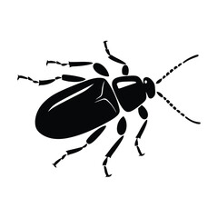 Cockroach vector icon black color on isolated white background