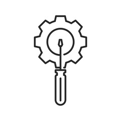 Engineering department technical support icon elements