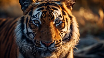 Fototapeta premium A stunning close-up of a tiger in the wild.