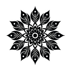 deco mandala peacock feather vector art silhouette