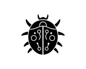 creative details Bug/virus icon Vector Illustration