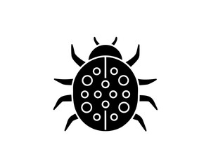 creative details Bug/virus icon Vector Illustration