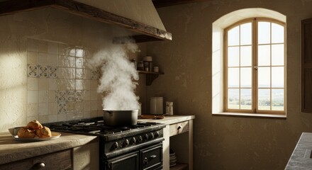 Cozy Kitchen Illustration