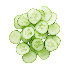 A pile of cucumber slices