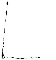 Corner frame crack on wall PNG transparent background