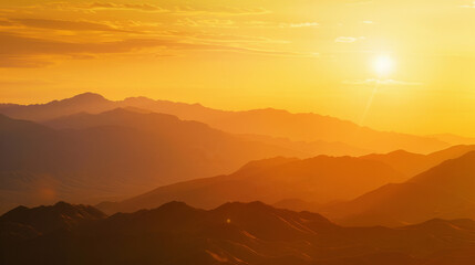Fototapeta premium Sunrise Colors Over Rocky Mountains
