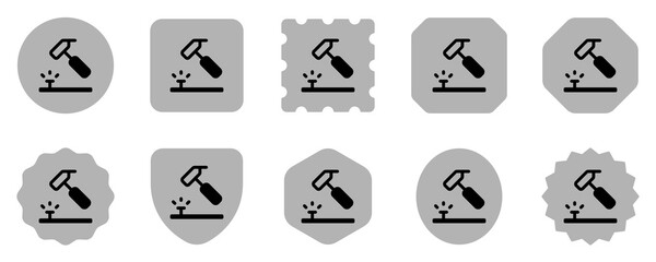 Editable hammer, nail, repair vector icon. Construction, tools, industry. Part of a big icon set family. Perfect for web and app interfaces, presentations, infographics, etc