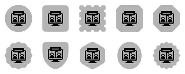 Editable online meeting, conference, chat vector icon. Remote work, job, profession, freelance. Part of a big icon set family. Perfect for web and app interfaces, presentations, infographics, etc