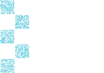 ハート柄の背景 水色系の3色 ハート