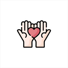 Obraz premium hand with heart