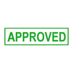Approved green stamp transparent background