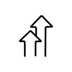 Fototapeta premium Upward Growth Two Arrows Symbolizing Progress, Success, and Achievement