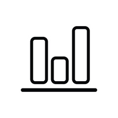 Bar Graph Icon Simple Line Chart Symbol for Data Visualization and Business Growth