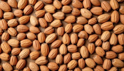 Obraz premium Top View Almond Nuts on the Surface Natural Setting Food Photography Close-Up Organic Concept