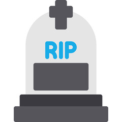 Graveyard single vector illustration icon