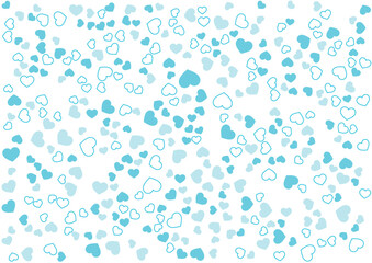 ハート柄の背景 水色系の単色 ハート