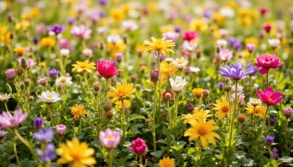Fototapeta premium Colorful Flower Blooming Event Garden Nature Photography Bright Environment Close-Up View Vibrant Aesthetic