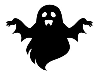 Halloween Ghost Silhouette Vector | Cute & Spooky Ghost SVG for Cricut