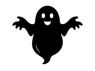 Halloween Ghost Silhouette Vector | Cute & Spooky Ghost SVG for Cricut