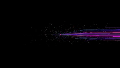 Dynamic Abstract Illustration of Light and Motion Digital Realm Graphic Design Futuristic Environment Conceptual Viewpoint