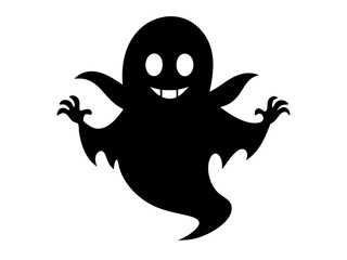 Halloween Ghost Silhouette Vector | Cute & Spooky Ghost SVG for Cricut