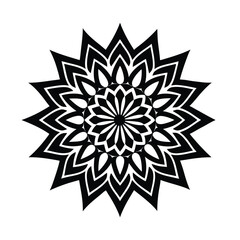 elegant deco mandala vector art silhouette
