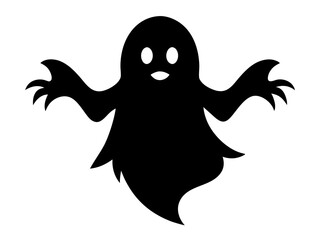 Halloween Ghost Silhouette Vector | Cute & Spooky Ghost SVG for Cricut
