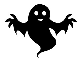 Halloween Ghost Silhouette Vector | Cute & Spooky Ghost SVG for Cricut