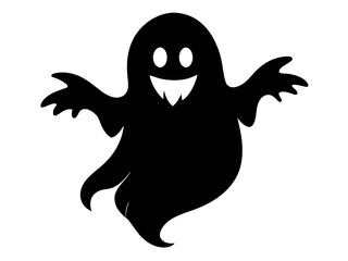 Halloween Ghost Silhouette Vector | Cute & Spooky Ghost SVG for Cricut