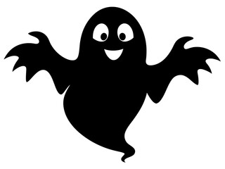 Halloween Ghost Silhouette Vector | Cute & Spooky Ghost SVG for Cricut