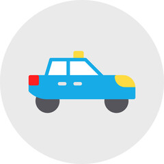 Obraz premium Taxi single vector illustration icon