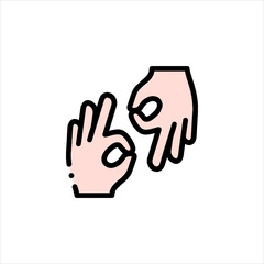 hand sign vector