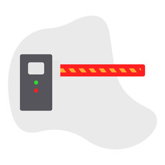 Check Post Barrier single vector illustration icon