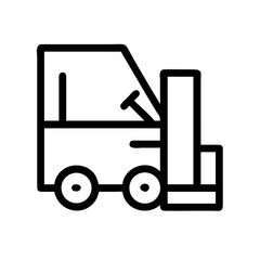 Forklift Lifting Box for Transport Icon Design