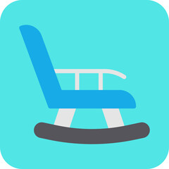 Resting Chair single vector illustration icon
