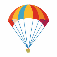 new style bright color parachute vector icon on white background