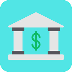 Bank single vector illustration icon